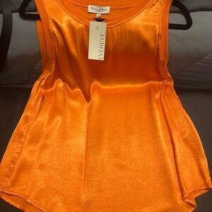 Michael Stars Bright Orange Sleeveless Top